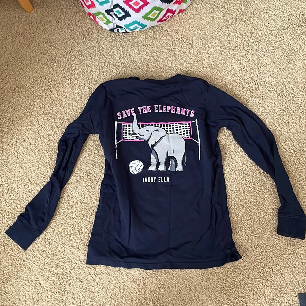Navy Blue Longsleeve - Ivory Ella - Volleyball Longsleeve